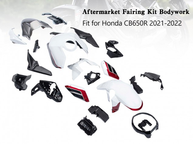 Compra Carenados Moto Honda CB650R 2019-2022 - Blanco Negro Rojo