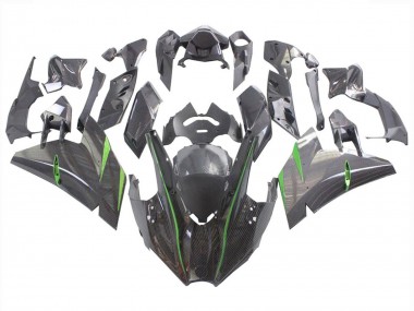 Compra Carenados Moto Kawasaki Ninja H2 2015-2022 - Negro FibraCarbono Verde