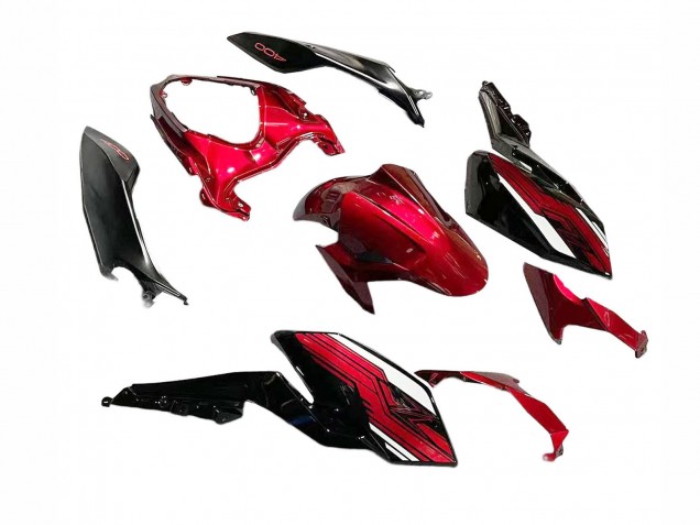 Compra Carenados Moto Kawasaki Z400 2018-2024 - Rojo Caramelo Negro Brillante