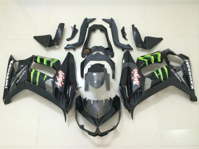 Compra Carenados Moto Kawasaki Z1000SX 2010-2016 - Negro Brillante Verde Monstruo
