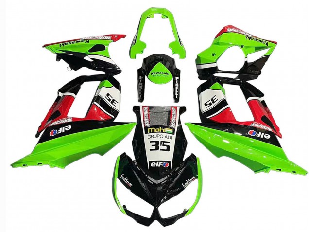 Compra Carenados Moto Kawasaki Z1000SX 2010-2016 - Verde Rojo Negro Brillante Elf 35
