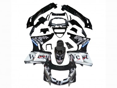 Compra Carenados Moto Kawasaki ZZR400 1993-2007 - Negro Brillante Blanco West