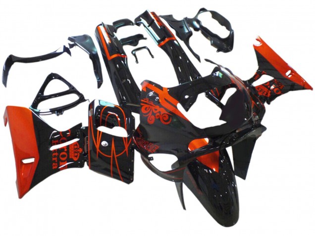 Compra Carenados Moto Kawasaki ZZR600 1998-2003 - Negro Brillante Rojo Corona Extra
