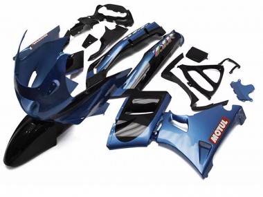 Compra Carenados Moto Kawasaki ZZR400 1993-2007 - Azul Negro Rojo Motul