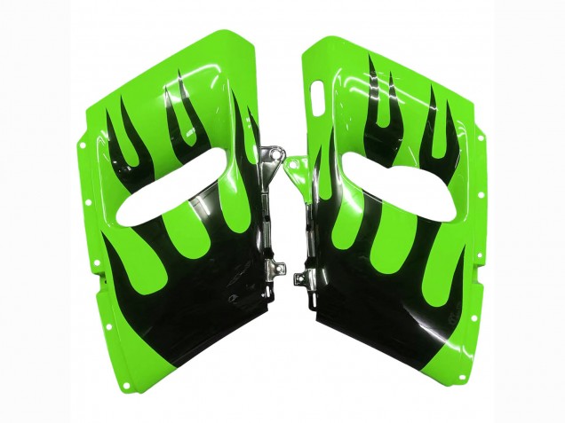 Compra Carenados Moto Kawasaki ZZR400 1993-2007 - Verde Negro Brillante Llama