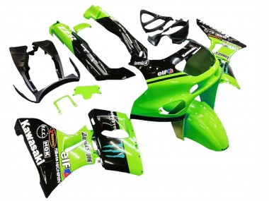 Compra Carenados Moto Kawasaki ZZR400 1993-2007 - Verde Negro Brillante Azul Monstruo Elf Touch4 Bridgestone
