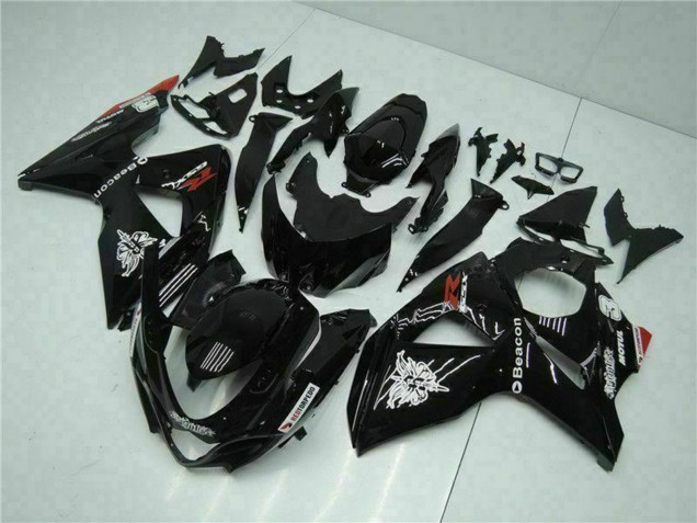 Compra Carenados Moto Suzuki GSXR 1000 2009-2016 - Negro Brillante Rojo Faro Motul