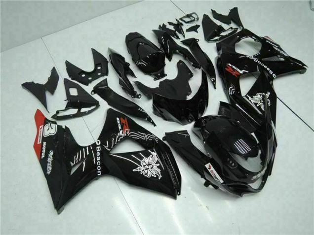 Compra Carenados Moto Suzuki GSXR 1000 2009-2016 - Negro Brillante Rojo Faro Motul
