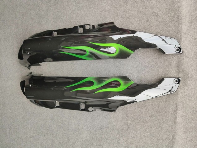Compra Carenados Moto Kawasaki ZZR1100 1993-2003 - Negro Brillante Verde Llama