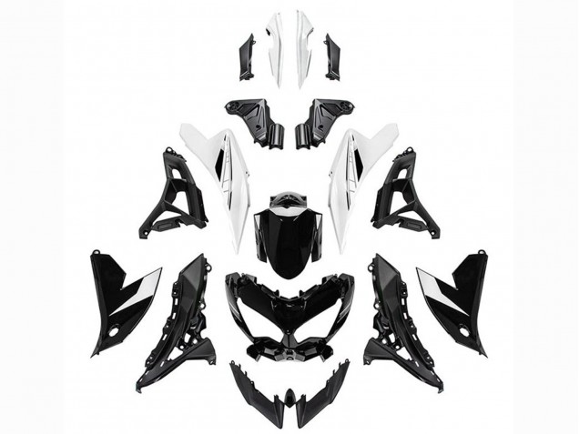 Compra Carenados Moto Kawasaki Versys 650 2022-2025 - Negro Brillante Blanco