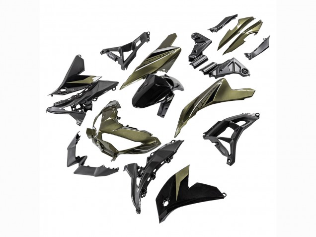 Compra Carenados Moto Kawasaki Versys 650 2021-2024 - Verde Oscuro Negro