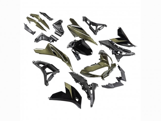Compra Carenados Moto Kawasaki Versys 650 2021-2024 - Verde Oscuro Negro