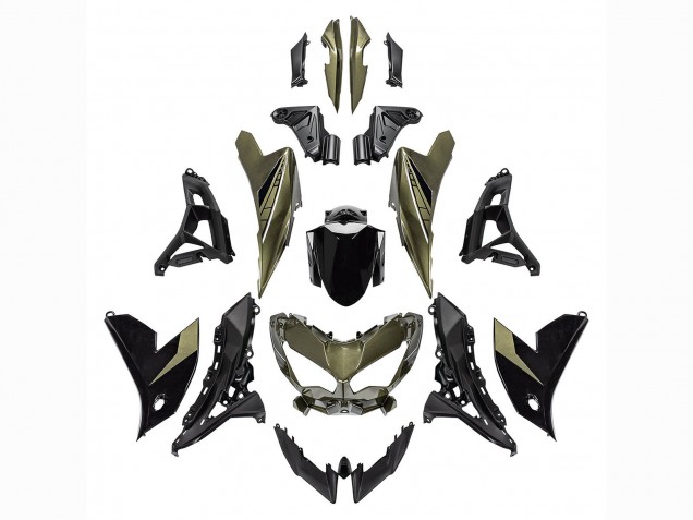 Compra Carenados Moto Kawasaki Versys 650 2021-2024 - Verde Oscuro Negro
