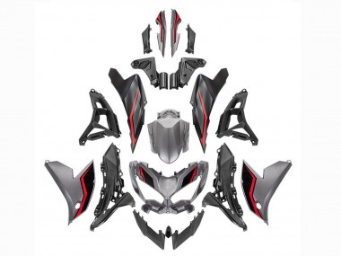 Compra Carenados Moto Kawasaki Versys 650 2022-2025 - Gris Rojo Negro
