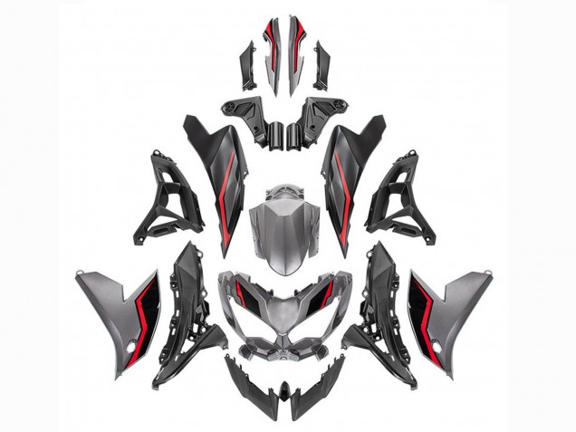 Compra Carenados Moto Kawasaki Versys 650 2022-2025 - Gris Rojo Negro