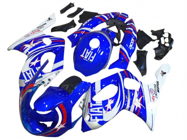 Compra Carenados Moto Yamaha YZF600R Thundercat 1996-2007 - Azul Blanco Plata Rojo Fiat Motul