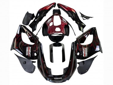 Compra Carenados Moto Yamaha YZF 1000R Thunderace 1997-2007 - Negro Rojo Oscuro Llama