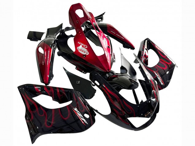 Compra Kits Carenado Moto Yamaha YZF 1000R Thunderace 1997-2007 - Negro Rojo Llama