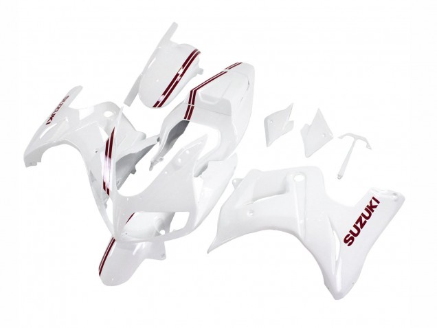 Compra Carenados Moto Suzuki SV650 2003-2013 - Blanco Rojo Oscuro Línea