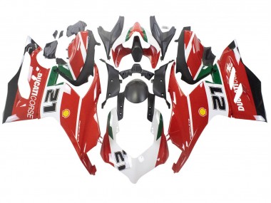Compra Carenados Moto Ducati Panigale V2 2020-2024 - Blanco Rojo Verde Negro Mate Corse 21