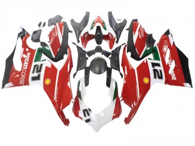 Compra Carenados Moto Ducati Panigale V2 2020-2024 - Blanco Rojo Verde Negro Mate Corse 21