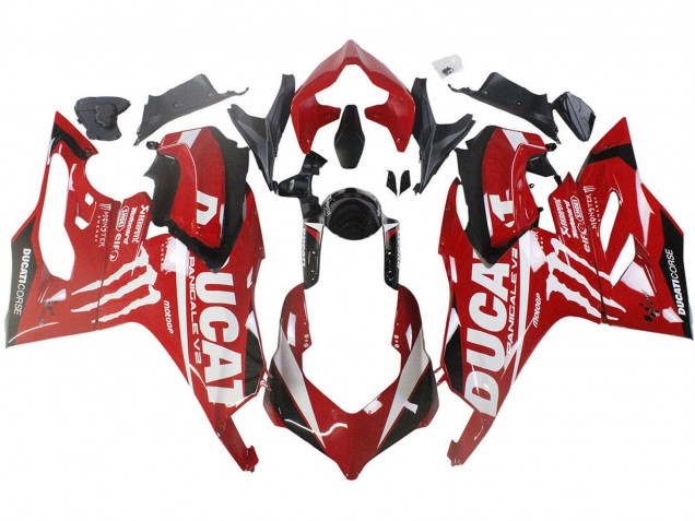 Compra Carenados Moto Ducati Panigale V2 2020-2024 - Rojo Negro Brillante Monstruo Corse