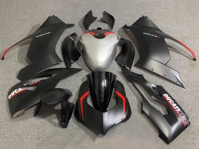 Compra Carenados Moto Ducati Panigale V2 2020-2024 - Plata Rojo Negro Mate Corse