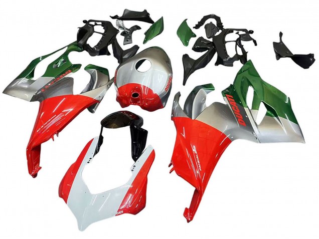 Compra Carenados Moto Ducati Panigale V2 2020-2024 - Plata Rojo Verde