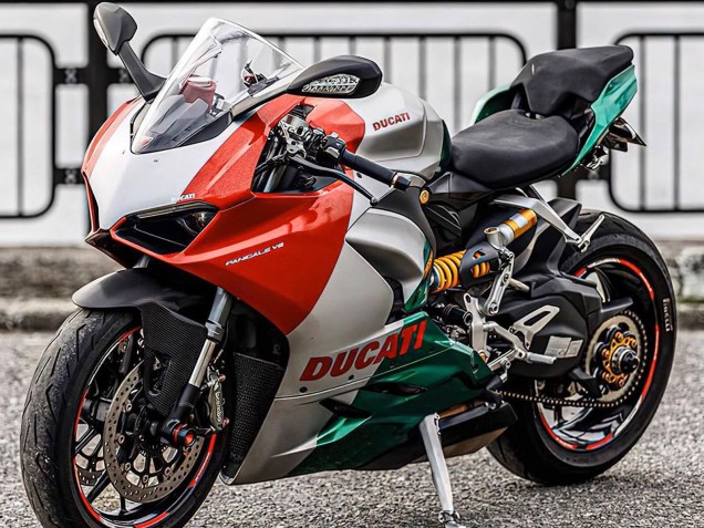 Compra Carenados Moto Ducati Panigale V2 2020-2024 - Plata Rojo Verde