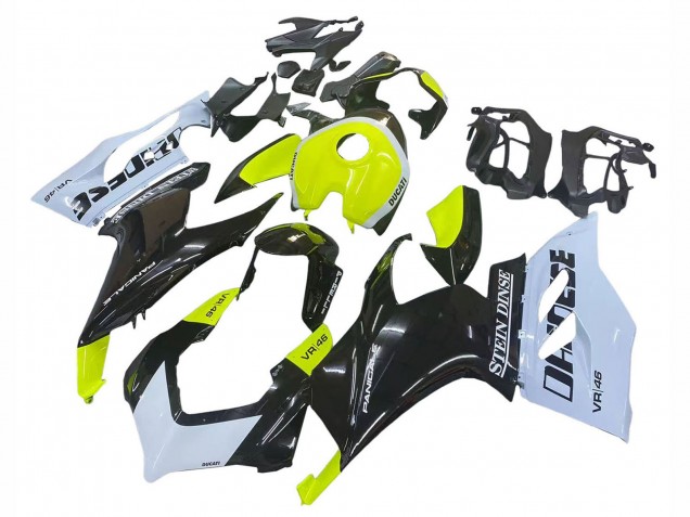 Compra Carenados Moto Ducati Panigale V2 2020-2024 - Blanco Verde Lima Negro Brillante Stein Dinse VR 46