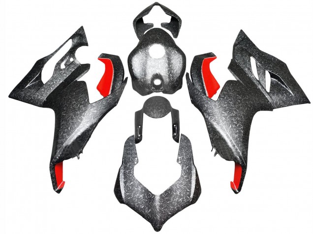 Compra Carenados Moto Ducati Panigale V2 2020-2024 - Negro Falsificado FibraCarbono Estilo Rojo