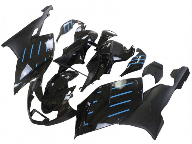 Compra Carenados Moto BMW K1200S 2005-2010 - Negro Brillante Negro Mate Azul Línea