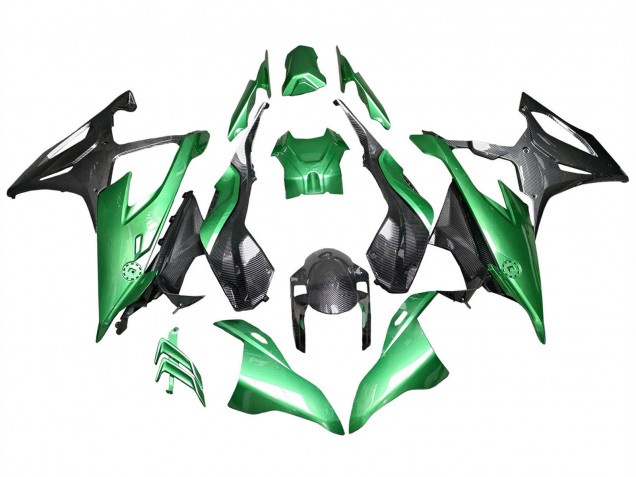 Compra Carenados Moto BMW S1000RR 2019-2022 - Negro Brillante Verde FibraCarbono