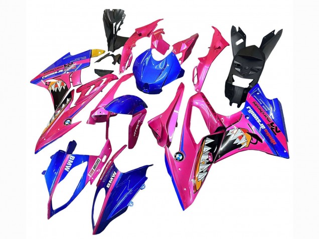 Compra Carenados Moto BMW S1000RR 2017-2018 - Rosa Azul Amarillo Tiburón