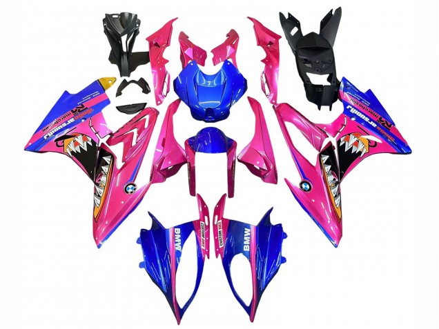Compra Carenados Moto BMW S1000RR 2017-2018 - Rosa Azul Amarillo Tiburón