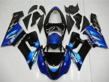 Compra Carenados Moto Kawasaki ZX6R 2005-2006 - Azul Negro Brillante Elf