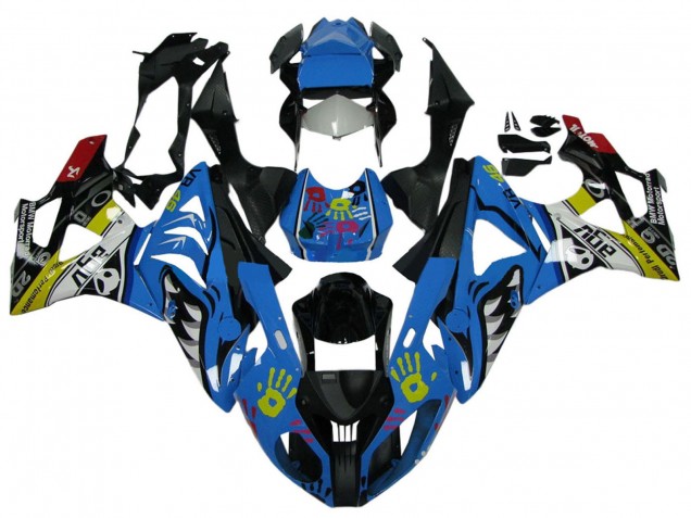 Compra Carenados Moto BMW S1000RR 2009-2014 - Blanco Azul Negro Amarillo Tiburón