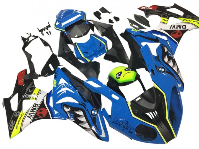 Compra Carenados Moto BMW S1000RR 2009-2014 - Azul Amarillo Rojo Negro Tiburón VR 46
