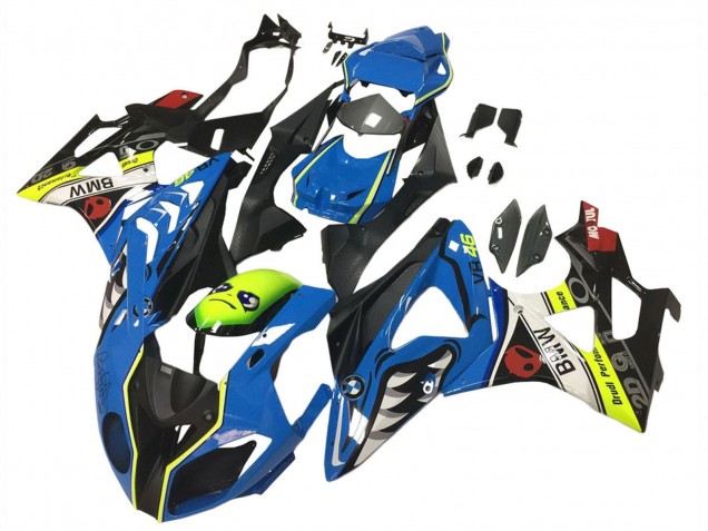 Compra Carenados Moto BMW S1000RR 2009-2014 - Azul Amarillo Rojo Negro Tiburón VR 46