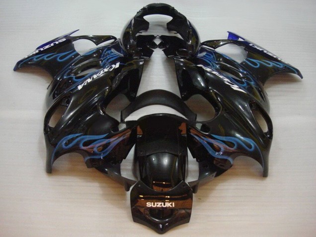 Compra Carenados Moto Suzuki GSX600F/GSX750F 2004-2006 - Negro Brillante Azul Llama