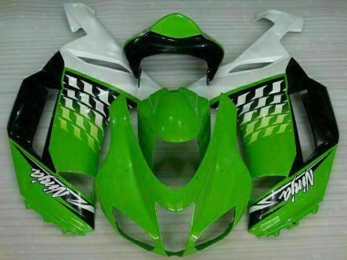 Compra Carenados Moto Kawasaki ZX6R 2007-2008 - Verde Blanco Ninja