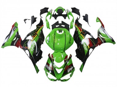 Compra Carenados Moto Kawasaki ZX6R 2023-2025 - Verde Negro Rojo Amarillo Dunlop