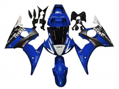 Compra Carenados Moto Yamaha YZF R6S 2006-2009 - Azul Blanco Negro Brillante Yamalube