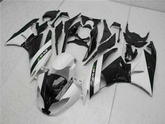 Compra Carenados Moto Kawasaki ZX6R 2009-2012 - Negro Brillante Blanco