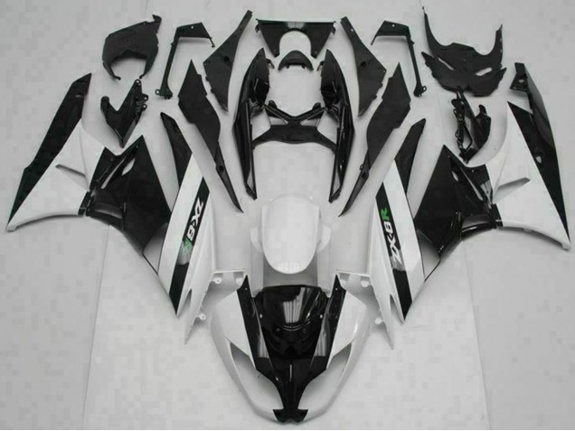 Compra Carenados Moto Kawasaki ZX6R 2009-2012 - Negro Brillante Blanco