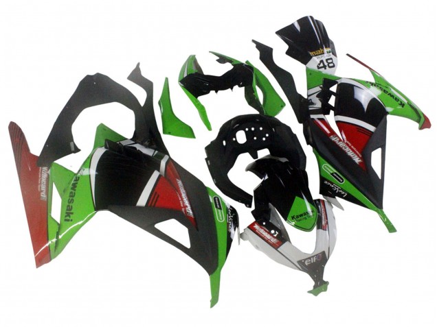 Compra Carenados Moto Kawasaki EX300 2013-2024 - Verde Blanco Rojo Negro Elf
