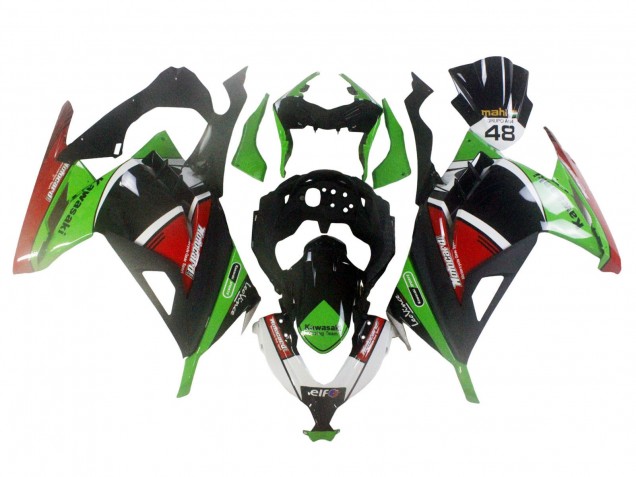 Compra Carenados Moto Kawasaki EX300 2013-2024 - Verde Blanco Rojo Negro Elf