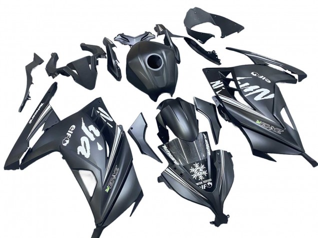 Compra Carenados Moto Kawasaki EX300 2013-2024 - Negro Mate Blanco Elf Nieve