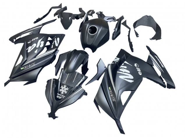 Compra Carenados Moto Kawasaki EX300 2013-2024 - Negro Mate Blanco Elf Nieve