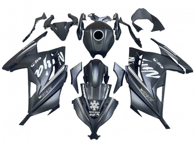 Compra Carenados Moto Kawasaki EX300 2013-2024 - Negro Mate Blanco Elf Nieve